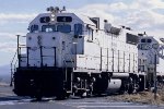 Phelps Dodge Hidalgo Division GP38-2 #4 crosses Hwy 113 NB near the continental divide